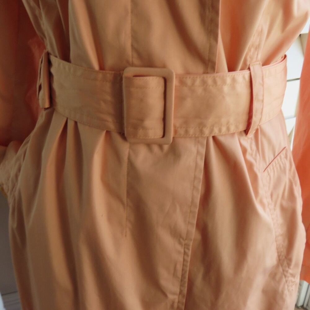 Kenneth Cole New York Trench Coat M Apricot Long Women's - Picture 4 of 14